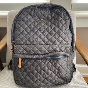 MZ Wallace Charcoal Quilted Backpack